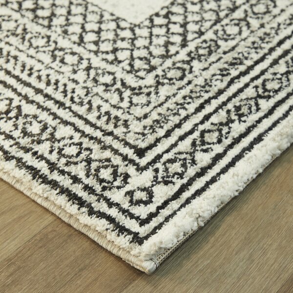 Latitude Run® Alexssa Oriental Off White/Black Area Rug & Reviews Wayfair